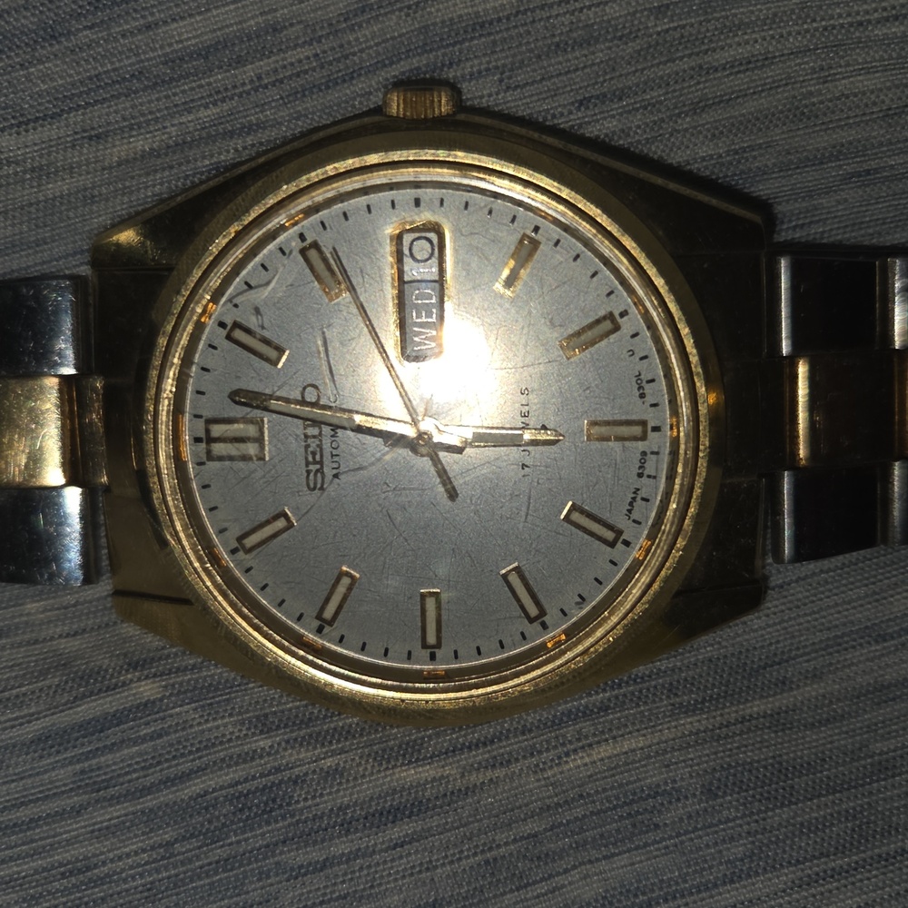 Vintage Seiko self winding gold and silver watch - Picture 7 of 7